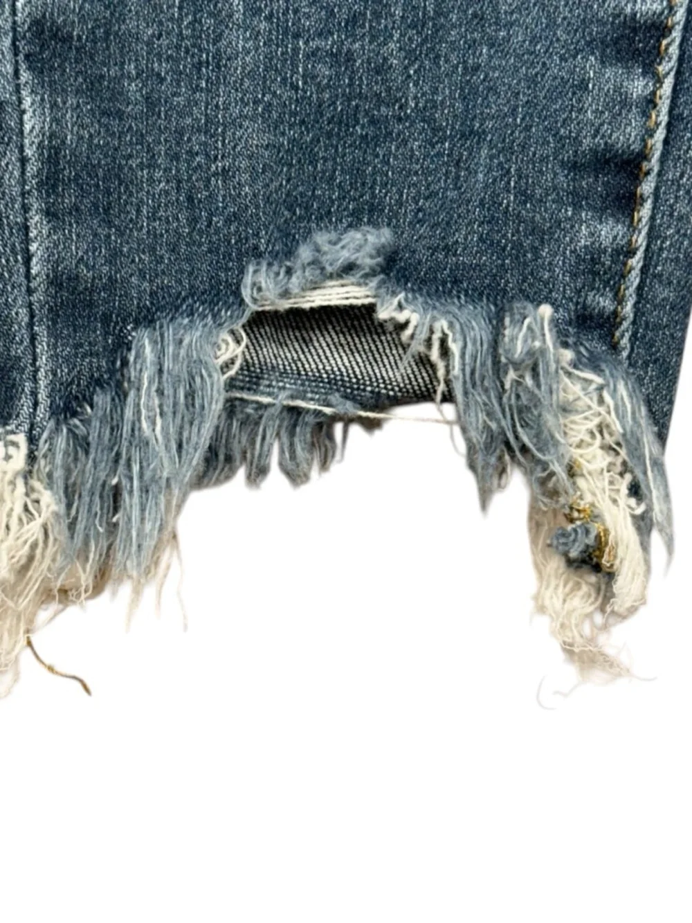 Judy Blue Medium Wash Skinny Fit Denim Jeans With Sharkbite Frayed Hem Size 3/26 - Picture 8 of 13